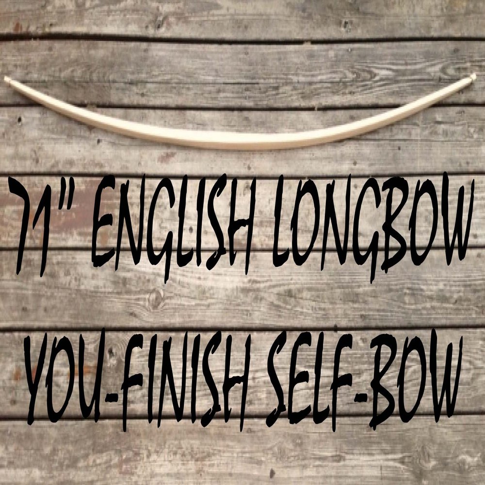55lb You-Finish Traditional English Longbow! Hunting Bow! Custom Hickory Wood Archery!