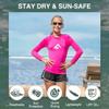 Kanu Surf Girl's Keri UPF 50+ Long Sleeve Rashguard, Neon Pink, Medium (10) view 2