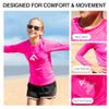 Kanu Surf Girl's Keri UPF 50+ Long Sleeve Rashguard, Neon Pink, Medium (10) view 4