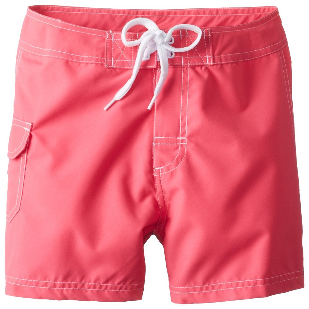 Kanu Surf Big Girls Sassy UPF 50+ Quick Dry Beach Coverup Boardshort, Sassy Pink Solid, Medium (8/10)
