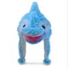 DolliBu Dolphin Plush Animal Hat - One Size, Soft Blue Polyester for Kids, Girls & Boys, With Ear Flaps, Ideal for Winter Wear, Halloween, Cosplay Parties & Birthdays view 1