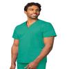 Adar Uniforms, Universal Unisex Scrubs - V-Neck Tunic Scrub Top - 601 - Surgical Green - L view 1