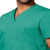 Adar Uniforms, Universal Unisex Scrubs - V-Neck Tunic Scrub Top - 601 - Surgical Green - L view 3