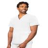 Adar Universal Unisex Scrubs - V-Neck Tunic Scrub Top - 601 - White - 3X view 1