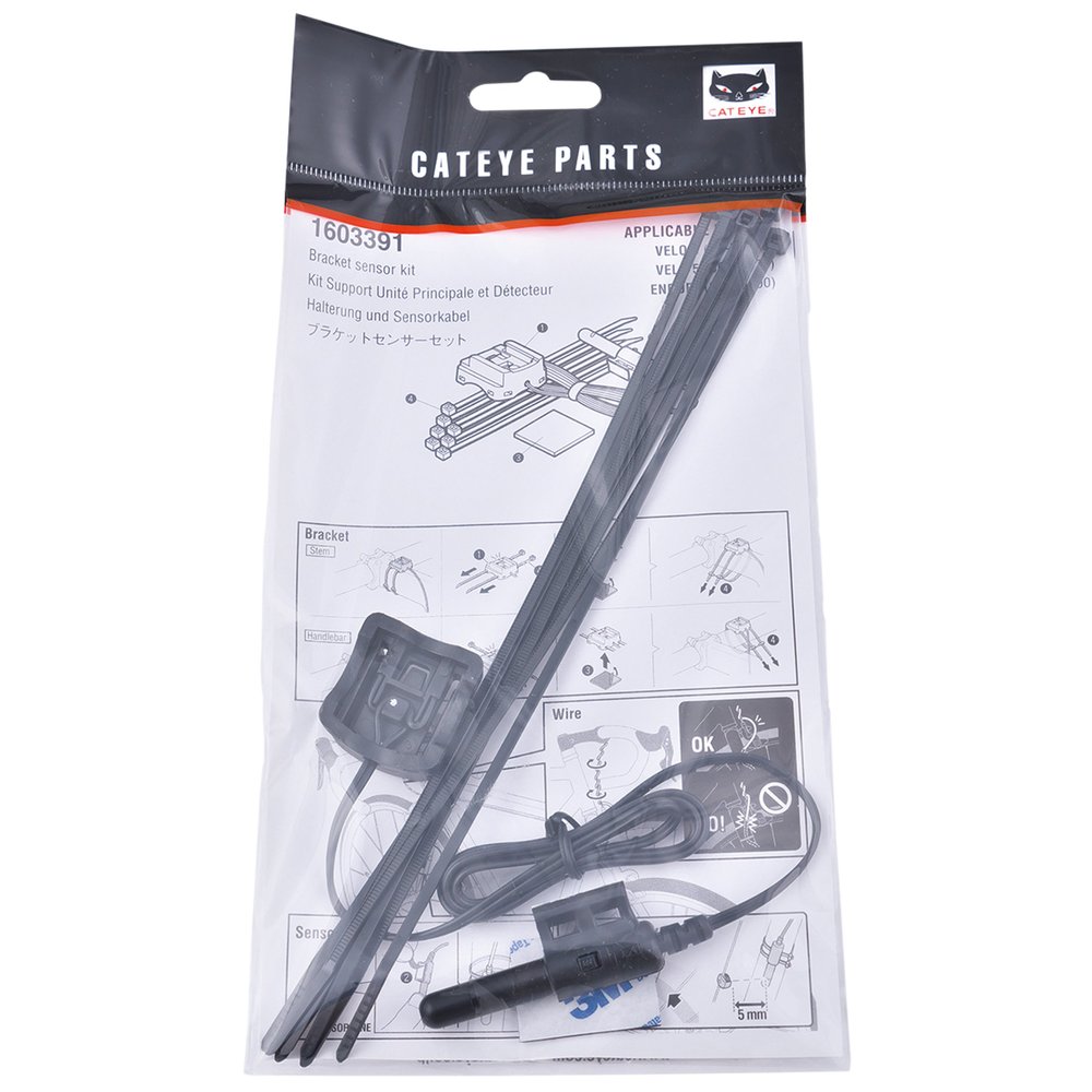 CatEye Velo 7/Velo 9/Enduro Cycle Computer Sensor Fitting Kit Black: Versatile, Easy Installation, Durable