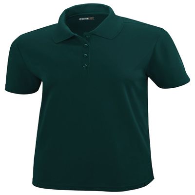 Core 365 Pinnacle Ladies Performance Short Sleeve Polo Shirt. 78181 - Large - Forest Green