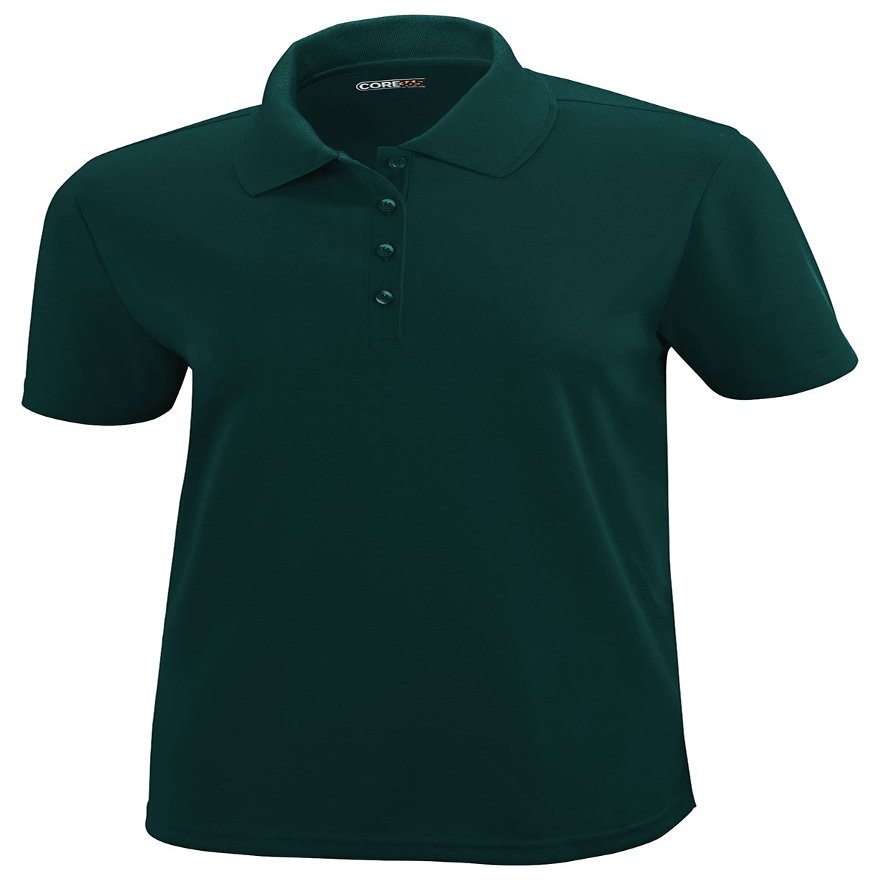 Core 365 Pinnacle Ladies Performance Short Sleeve Polo Shirt. 78181 - Large - Forest Green