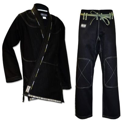 Ring To Cage ULTIMA Brazilian Jiu Jitsu Gi with 2 Pairs of Pants White, Blue or Black (Black, A2)