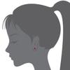 925 Sterling Silver Rhodium Plated 4mm Cubic Zirconia Stud Screwback Baby Girls Earrings view 3