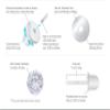 925 Sterling Silver Rhodium Plated 4mm Cubic Zirconia Stud Screwback Baby Girls Earrings view 4
