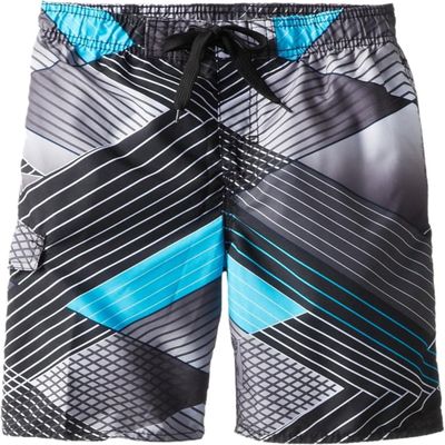 Kanu Surf Boys' Reflection Quick Dry UPF 50+ Beach Swim Trunk, YOLO Black, 8