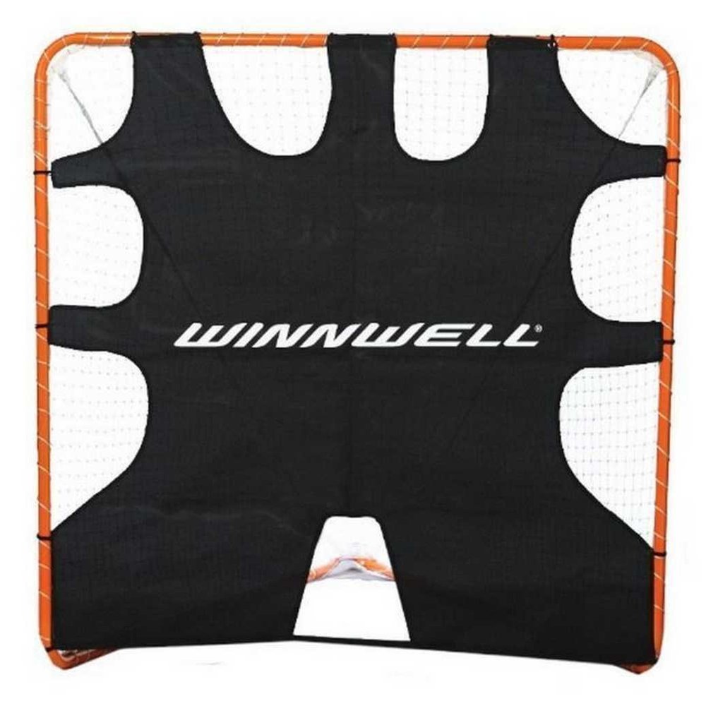 Winnwell Shooting Target Lacrosse Net - Shooting Practice Targeting Tutor, Rebounder & Trainer Tarp, Indoor & Outdoor Goalie Practice Equipment for Shot Accuracy (Black, 72")