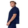 Adar Universal Scrubs for Men - Zippered Short Sleeved Scrub Jacket - 607 - Navy - 4X view 3