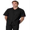Adar Universal Scrubs for Men - Zippered Short Sleeved Scrub Jacket - 607 - Black - M view 1