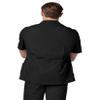 Adar Universal Scrubs for Men - Zippered Short Sleeved Scrub Jacket - 607 - Black - M view 3