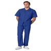 Adar Universal Scrubs for Men - Zippered Short Sleeved Scrub Jacket - 607 - Royal Blue - 3X view 4