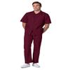 Adar Universal Scrubs for Men - Zippered Short Sleeved Scrub Jacket - 607 - Burgundy - M view 4