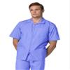 Adar Universal Scrubs for Men - Zippered Short Sleeved Scrub Jacket - 607 - Ceil Blue - XS view 1