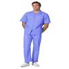 Adar Universal Scrubs for Men - Zippered Short Sleeved Scrub Jacket - 607 - Ceil Blue - XS view 4