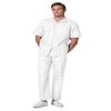 Adar Uniforms, Universal Scrubs for Men - Zippered Short Sleeved Scrub Jacket - 607 - White - XS view 4