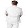 Adar Uniforms, Universal Scrubs for Men - Zippered Short Sleeved Scrub Jacket - 607 - White - 3X view 2