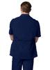 Adar Uniforms, Universal Scrubs for Men - Zippered Short Sleeved Scrub Jacket - 607 - Navy - M view 2
