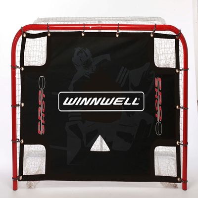 Winnwell Proshot Hockey Shooting Target - 72" Goalie Training Shooter Tutor - with Four Mesh Pockets for Ice Hockey & Street Hockey Goals