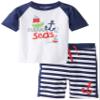 ABSORBA Baby-Boys Infant Sail Boat Swim Set, Navy Stripe, 12 Months