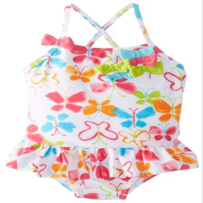 Disney Absorba Baby Girls' Butterfly Swimsuit, Multi, 12 Months