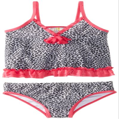 Absorba Baby-Girls Infant Swim Suit, White/Black, 18 Months
