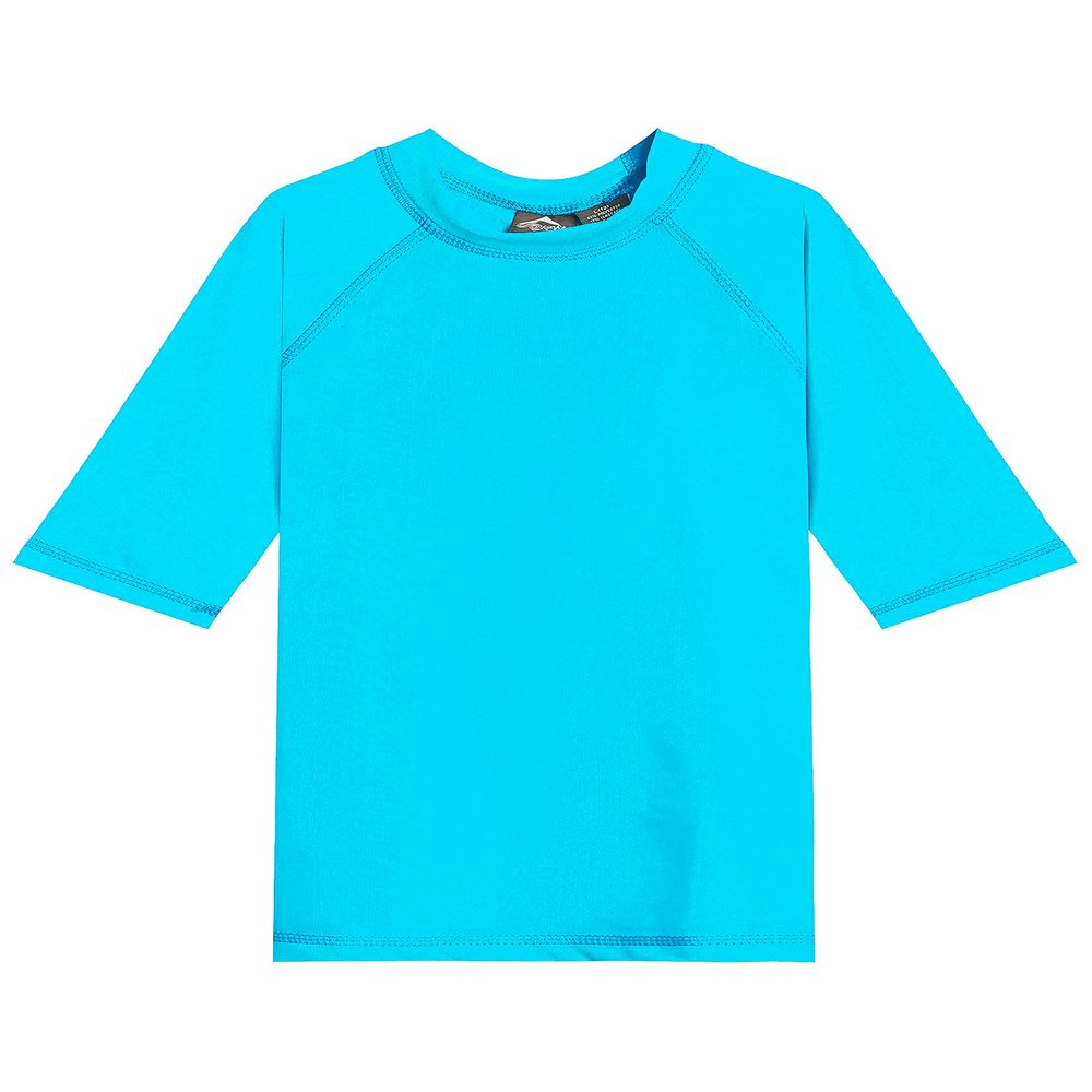 Kanu Surf Big Boys' Fiji UPF 50+ Sun Protective Rashguard, Aqua, X-Small (6)