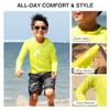 Kanu Surf Boy's Platinum Long-Sleeve Rashguard, Yellow, Large (12) view 3
