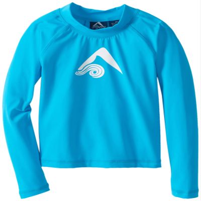 Kanu Surf Boy's Platinum Long-Sleeve Rashguard, Blue, Large (12)