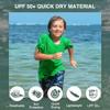 Kanu Surf Boys' Short Sleeve UPF 50+ Rashguard Swim Shirt, Solid Green, X-Large (14/16) view 2