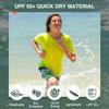Kanu Surf Boys' Short Sleeve UPF 50+ Rashguard Swim Shirt, Solid Lime, Large (12) view 2
