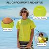 Kanu Surf Boys' Short Sleeve UPF 50+ Rashguard Swim Shirt, Solid Lime, Large (12) view 3