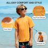 Kanu Surf Boys' Short Sleeve UPF 50+ Rashguard Swim Shirt, CB Orange, Small (8) view 3