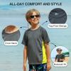Kanu Surf Boys' Short Sleeve UPF 50+ Rashguard Swim Shirt, CB Charcoal, Large (12) view 3