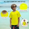 Kanu Surf Boys' Short Sleeve UPF 50+ Rashguard Swim Shirt, Solid Yellow, 4T view 3