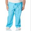 Orange Standard Men's Huntington Unisex Scrub Pants with Drawstring Waist, Electric Blue, Large/Short view 2