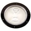 Beckson 6" Clear Center Screw-Out Deck Plate-Black view 1