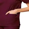 Adar Durable Unisex Scrubs Set - Classic V-Neck Scrub Top & Drawstring Scrub Pants For Men & Women - 701 - Burgundy - XS view 3