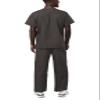 Adar Durable Unisex Scrubs Set - Classic V-Neck Scrub Top & Drawstring Scrub Pants For Men & Women - 701 - Pewter - XL view 2