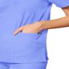 Adar Durable Unisex Scrubs Set - Classic V-Neck Scrub Top & Drawstring Scrub Pants For Men & Women - 701 - Ceil Blue - 4X view 3