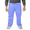 Adar Durable Unisex Scrubs Set - Classic V-Neck Scrub Top & Drawstring Scrub Pants For Men & Women - 701 - Ceil Blue - 4X view 4