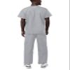 Adar Durable Unisex Scrubs Set - Classic V-Neck Scrub Top & Drawstring Scrub Pants For Men & Women - 701 - Silver Gray - 2X view 2
