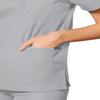 Adar Durable Unisex Scrubs Set - Classic V-Neck Scrub Top & Drawstring Scrub Pants For Men & Women - 701 - Silver Gray - 2X view 3