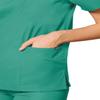 Adar Durable Unisex Scrubs Set - Classic V-Neck Scrub Top & Drawstring Scrub Pants For Men & Women - 701 - Surgical Green - 4X view 3