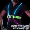 noxgear Tracer2 Multicolor Light Up and Reflective Running Vest | Adjustable Fit, Rechargeable, Waterproof | Running Lights for Runners, Cyclist and Walkers | High Visibility Vest (Size: Med-Large) view 2