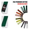 FUJI Kids Brazilian Jiu Jitsu Belt with Rank Bar, BJJ Belt for Children, Green, Size A4 view 4